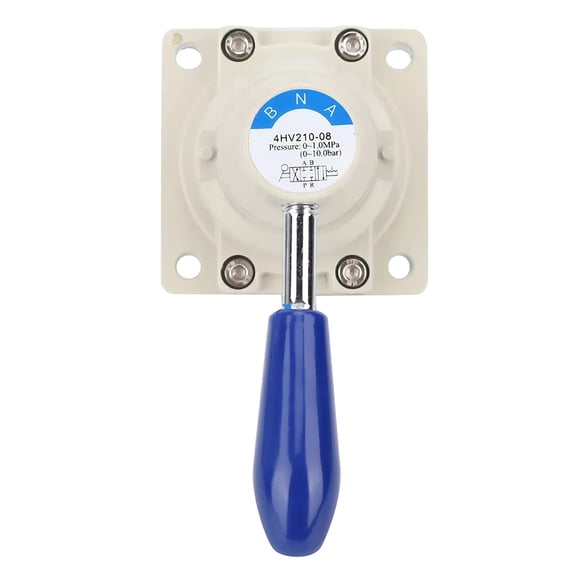 NATEFEMIN Rotary Lever Hand Valve 1/4in NPT Pneumatic Valve, Air Valve 4 Way 2 Position Manual Control Direct  Action Valve