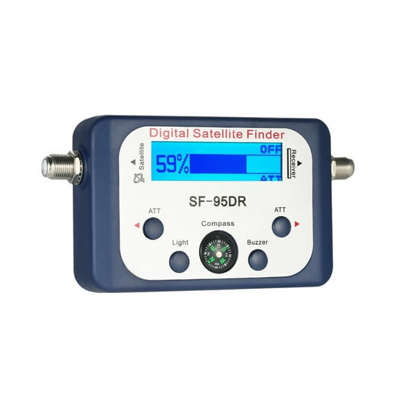NATEFEMIN SF-95DR LCD Satellite Finder Digital Strength Indicator Buzzer Attenuation Control LNB DC Pass 950-2150MHz Signal Optimization