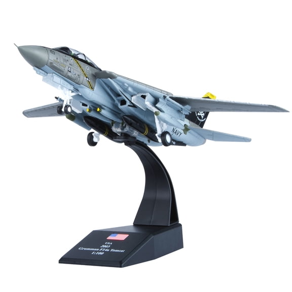 NATEFEMIN Scale Replica F-14 Tomcat Airplane Model 22cm Composite Material Display Decor Collectible with Stand