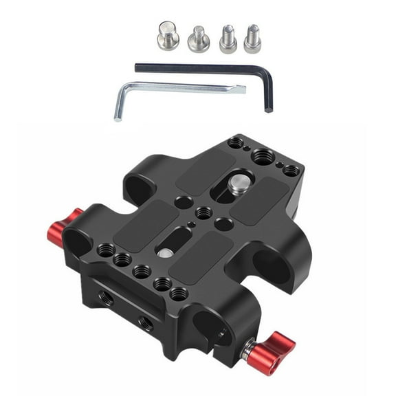 NATEFEMIN Secure Camera Mounting Solution with Rubber Pads - Fits 15mm Rods, For Filmmakers