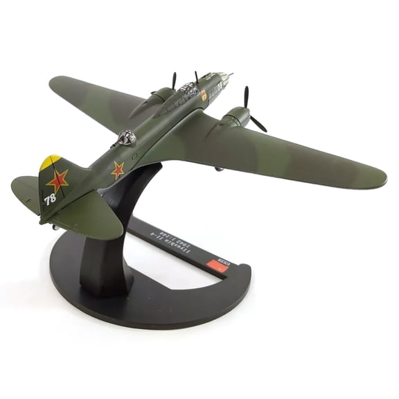 NATEFEMIN Soviet Ilyushin Il-4 Bomber 1:144 Scale Diecast Model - Ideal for Aviation Enthusiasts & Collectors