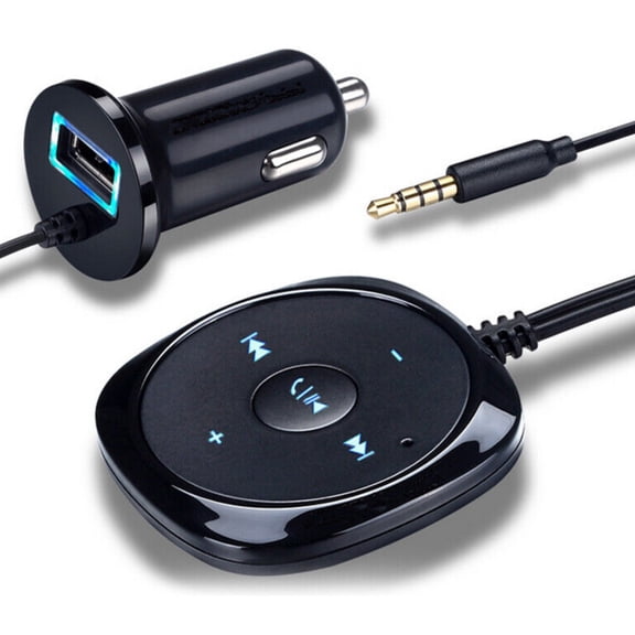 NATEFEMIN Stream Music Wirelessly from Device to Car Stereo with Bluetooth Installation Kit for All AUX-Equipped Cars