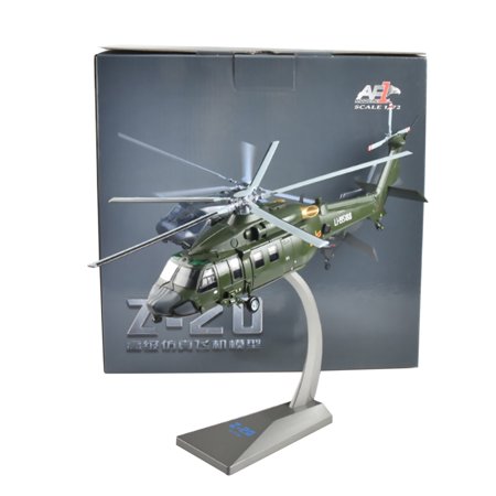 NATEFEMIN Stylish and Retro 1/72 Scale Armed Straight 20 Helicopter Model for Display and Enhancing Interior Ambiance
