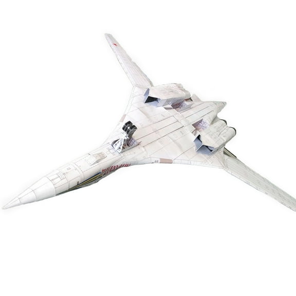 NATEFEMIN Tupolev Tu-160 Paper Airplane Model Kit for Aviation Fans Quality Craftsmanship for Collectors and Decor