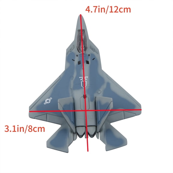 NATEFEMIN US Air Force Lockheed Martin F-22 Raptor Model 1:160 Scale For Aircraft Collection Enthusiast Home Decor Holiday