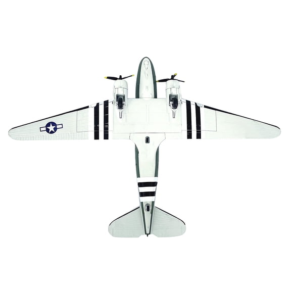 NATEFEMIN USAAF C-47 Skytrain Collection Model, 1:100 Alloy+Plastic, Display Stand for Desk Decor Family Friends Holiday