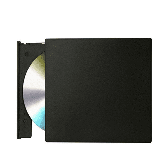 NATEFEMIN USB 2.0 External CD DVD RW Drive Writer Burner Player Black High Speed Transfer for PC Laptops Desktops Win Mac Support