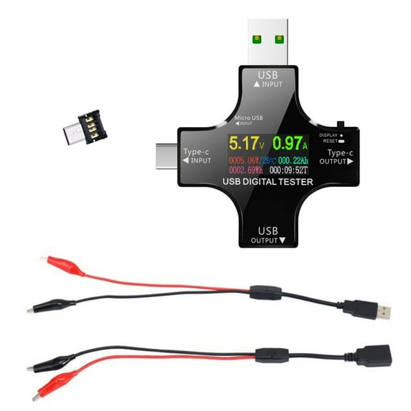 NATEFEMIN USB Power Meter Tester Type C PD3 0 Monitor Voltage Current for 32V 5.1A With OTG Adapter