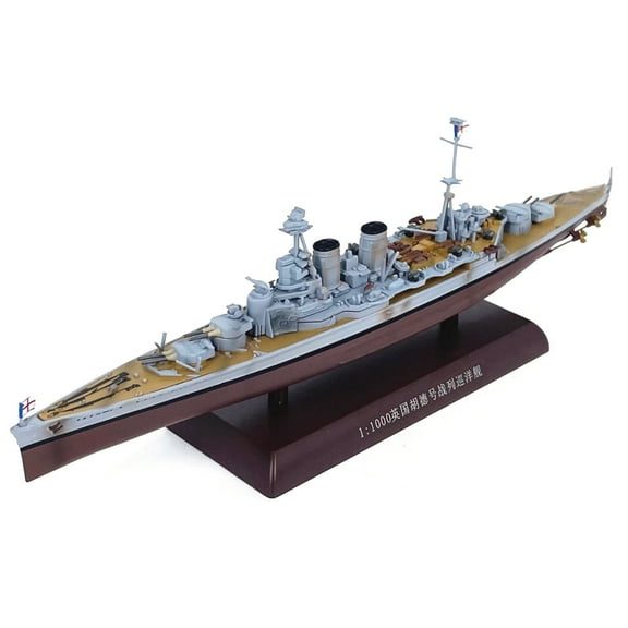 NATEFEMIN United Kingdom HMS Hood Diecast Ship Model for Shelf Display Royal Navy's Pride Gift