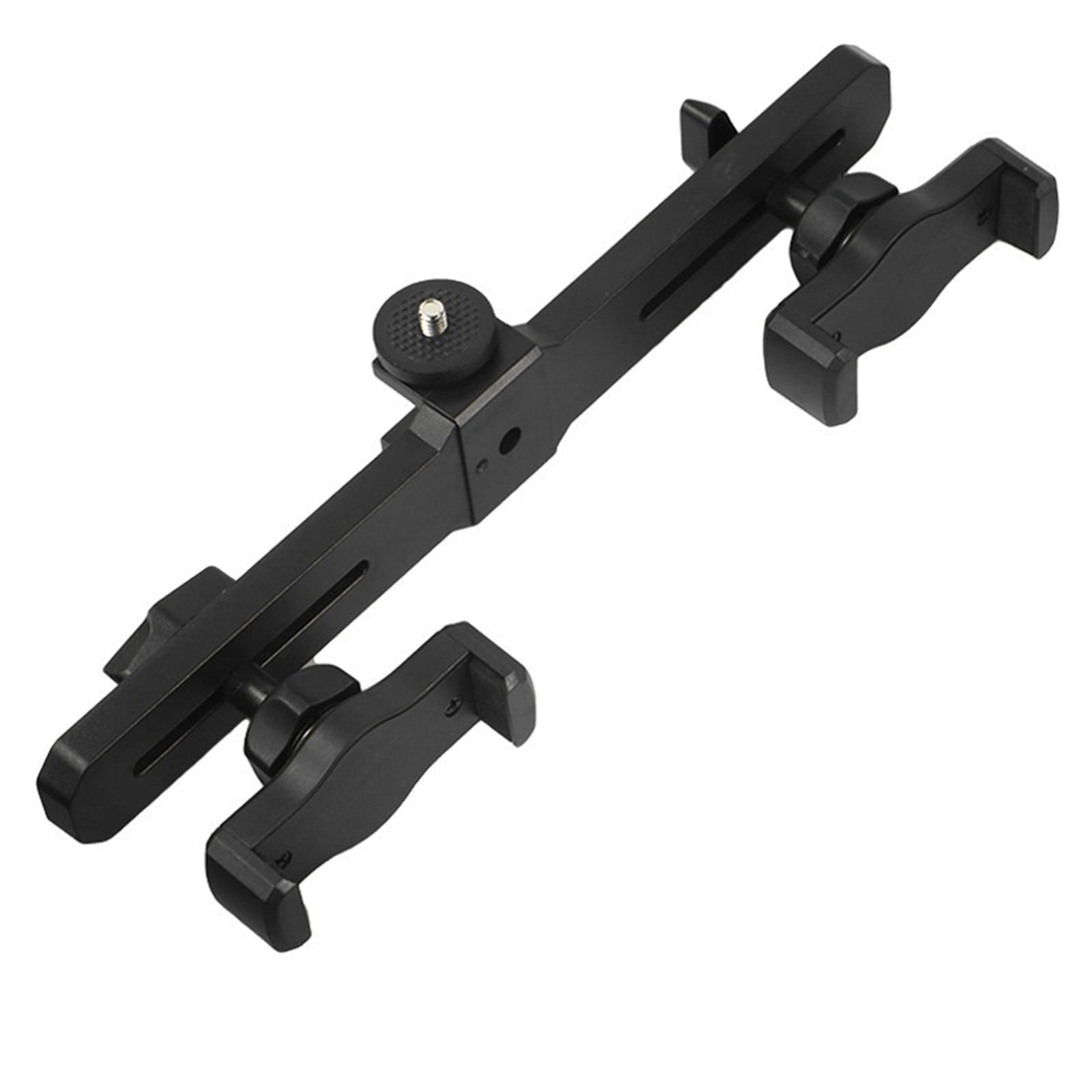 NATEFEMIN Universal Phone Tripod Mount Adapter Dual Phone Holder with Adjustable Clamp for 6-10cm Width Phone