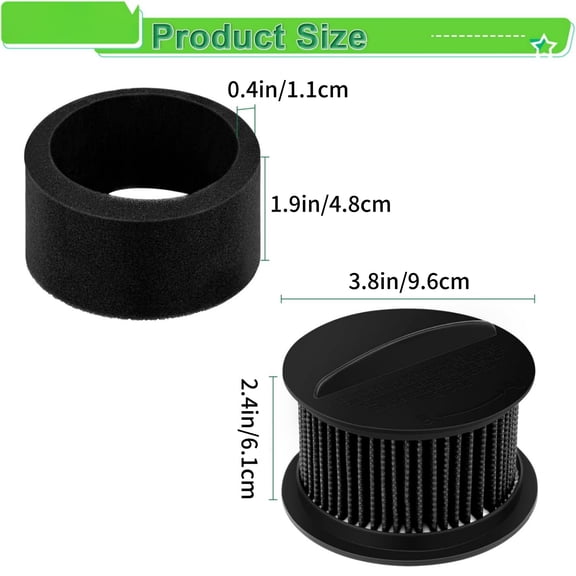 NATEFEMIN Vacuum Filter Combo Inner Outer Structure Fine Particle Filtration For Cleanview Helix Plus Rewind Cleanview Pet