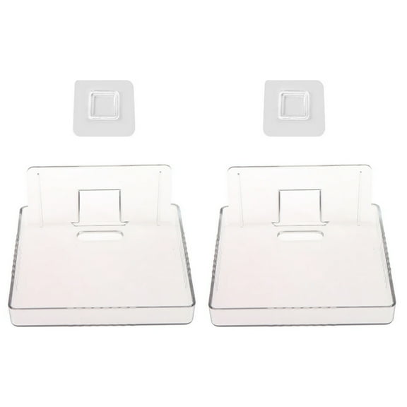 NATEFEMIN Wall Mount Bracket for TV Box Router Set Top Box Player Stand Transparent Plastic No Drill Install Easy Adjust Space Saver