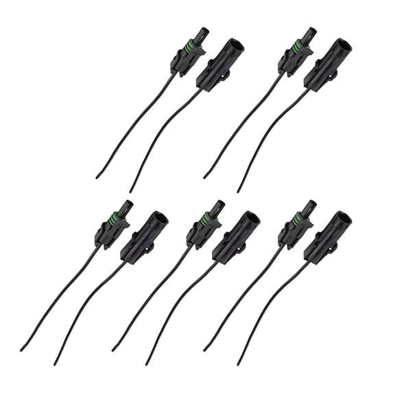 NATEFEMIN Weather Pack Connector 1 Socket Kit 5 Pairs Reliable Waterproof 16-14 AWG Automotive Marine Industrial