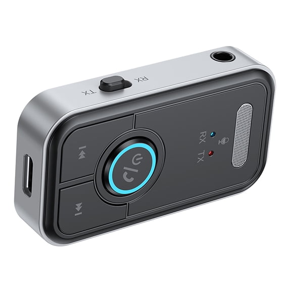 NATEFEMIN Wireless Bluetooth 5.3 Audio Transmitter Receiver Adapter Supports AUX IN/OUT TX/RX