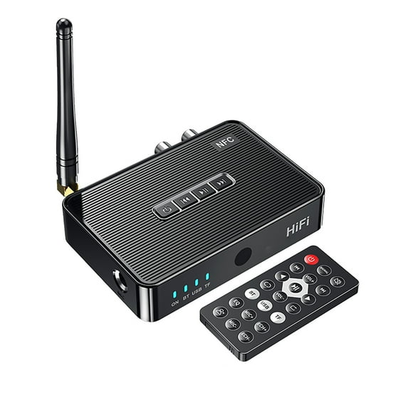 NATEFEMIN Wireless Music Adapter NFC Bluetooth 5.1 Audio For Home Sound Systems Car Audio Streaming TF Card