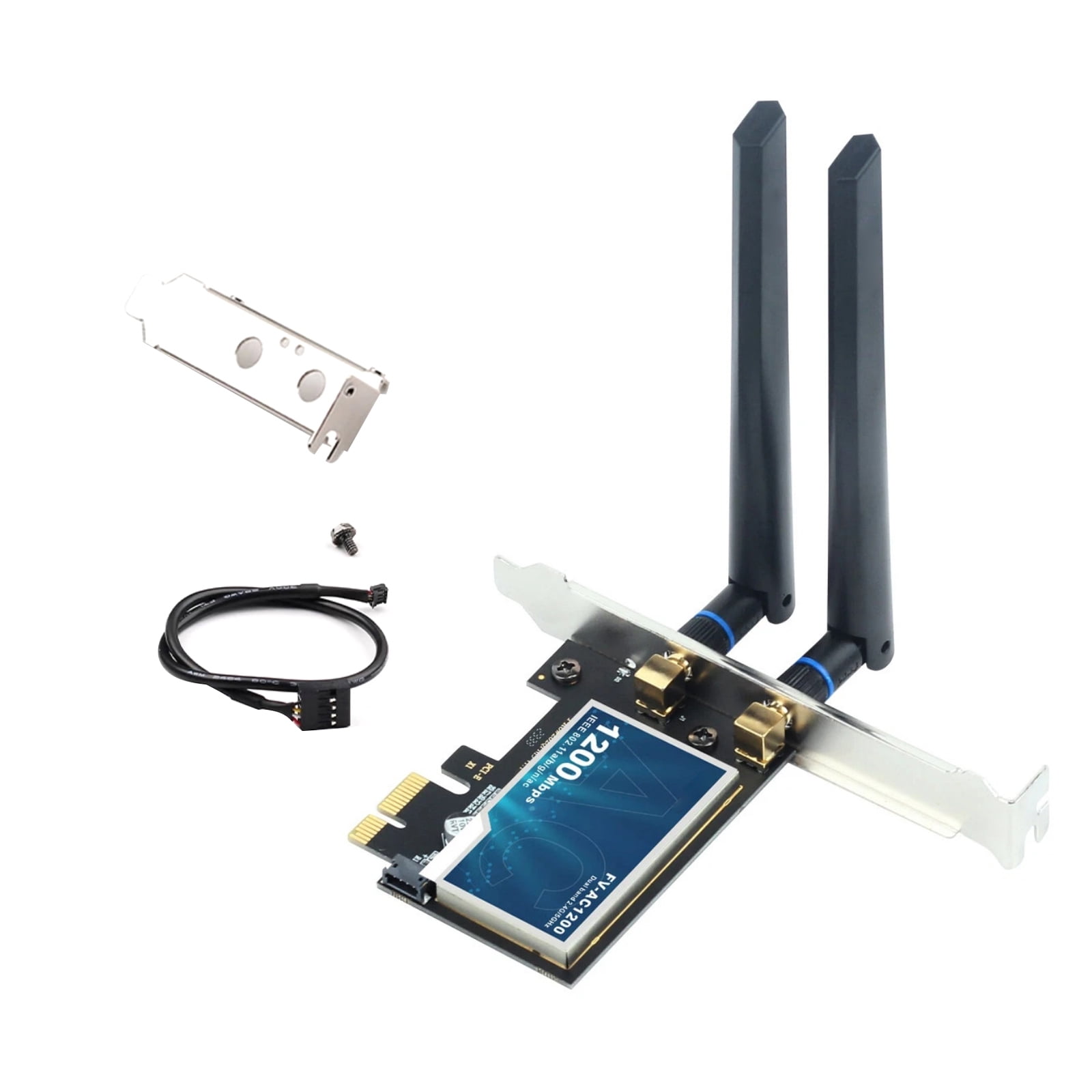NATEFEMIN Wireless Network Adapter for Desktop FV-AC1200 PCIe 802.11ac ...
