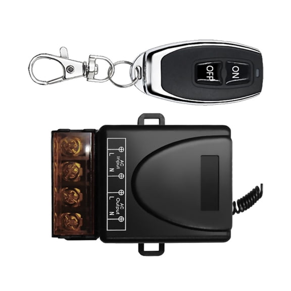 NATEFEMIN Wireless Remote Control Switch Kit 30A 433MHz AC 90-256V for Remote Operation Land Water Air Lights Motors Locks Security