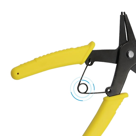 NATEFEMIN Yellow Handle Retaining Ring Pliers Alloy Steel Construction For Industrial Use And Equipment Fastener Tool