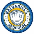 thumbnail image 1 of NATHANIEL'S Baseball Glove Bedroom 14" Round Metal Sign Boys Room 100140029070, 1 of 1
