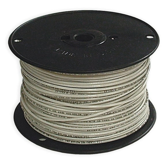 National Brand Alternative Copper THHN Stranded Wire - 500 Ft, 14 Gauge, White