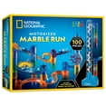 thumbnail image 1 of NATIONAL GEOGRAPHIC 100-Piece Marble Run with Motorized Elevator, 20 Marbles, Storage Bag & More, 1 of 6