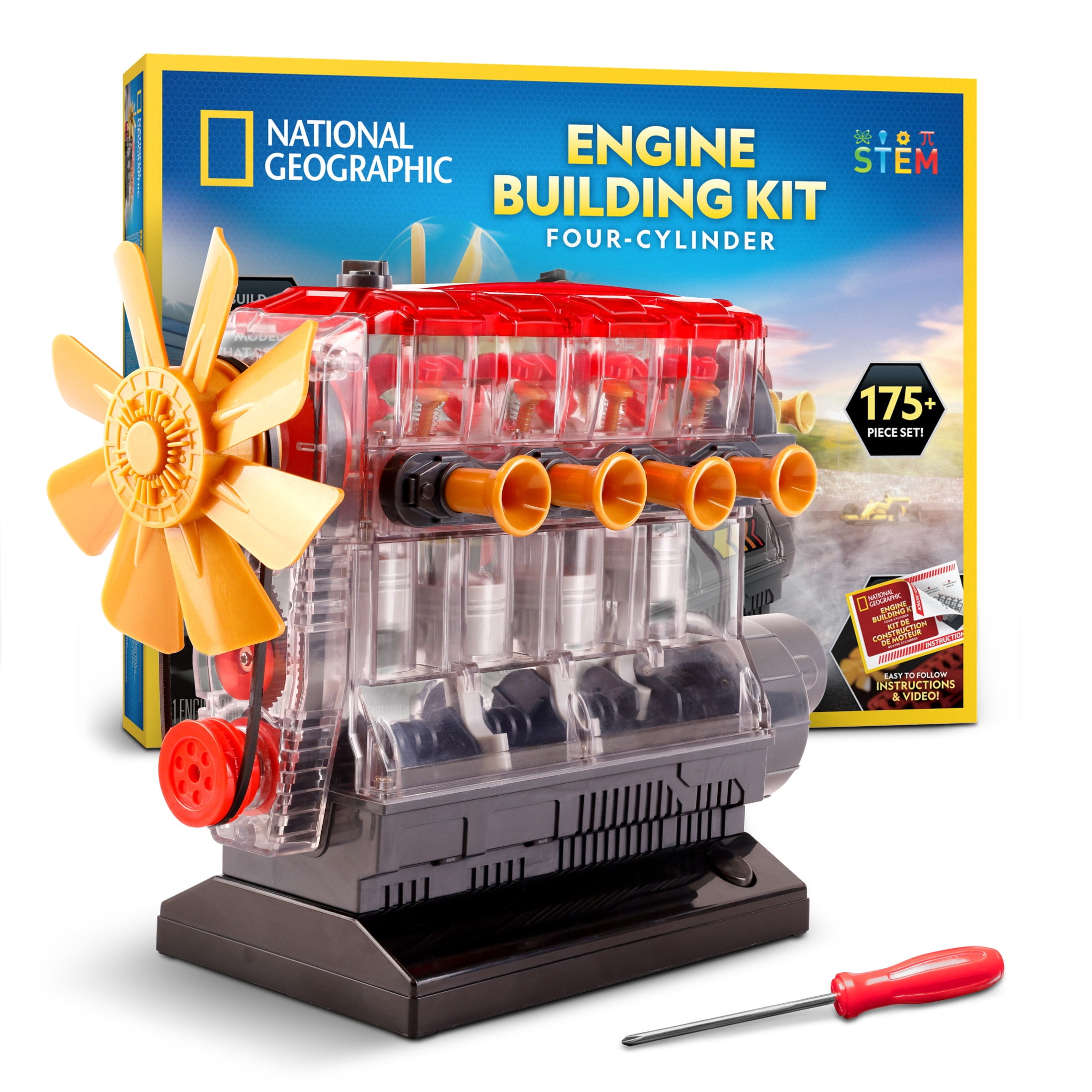 National Geographic 4-Cylinder Engine Building Kit product photograph