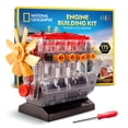 thumbnail image 1 of NATIONAL GEOGRAPHIC 4-Cylinder Engine Building Kit – 175+ Piece Working Model with Moving Parts, Clear Visible Engine Model, 1 of 6