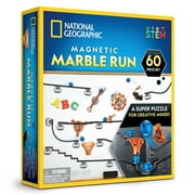 National Geographic 60-Piece Magnetic Marble Run   STEM Building Kit for Kids and Adults