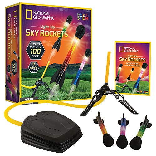 NATIONAL GEOGRAPHIC Air Rocket Toy Ultimate LED Rocket Launcher for