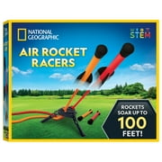 National Geographic Air Rocket Racers Toy for Kids Jump and Launch Rockets up to 100 Feet, Outdoor STEM Science Kit and Rocket Launcher Set