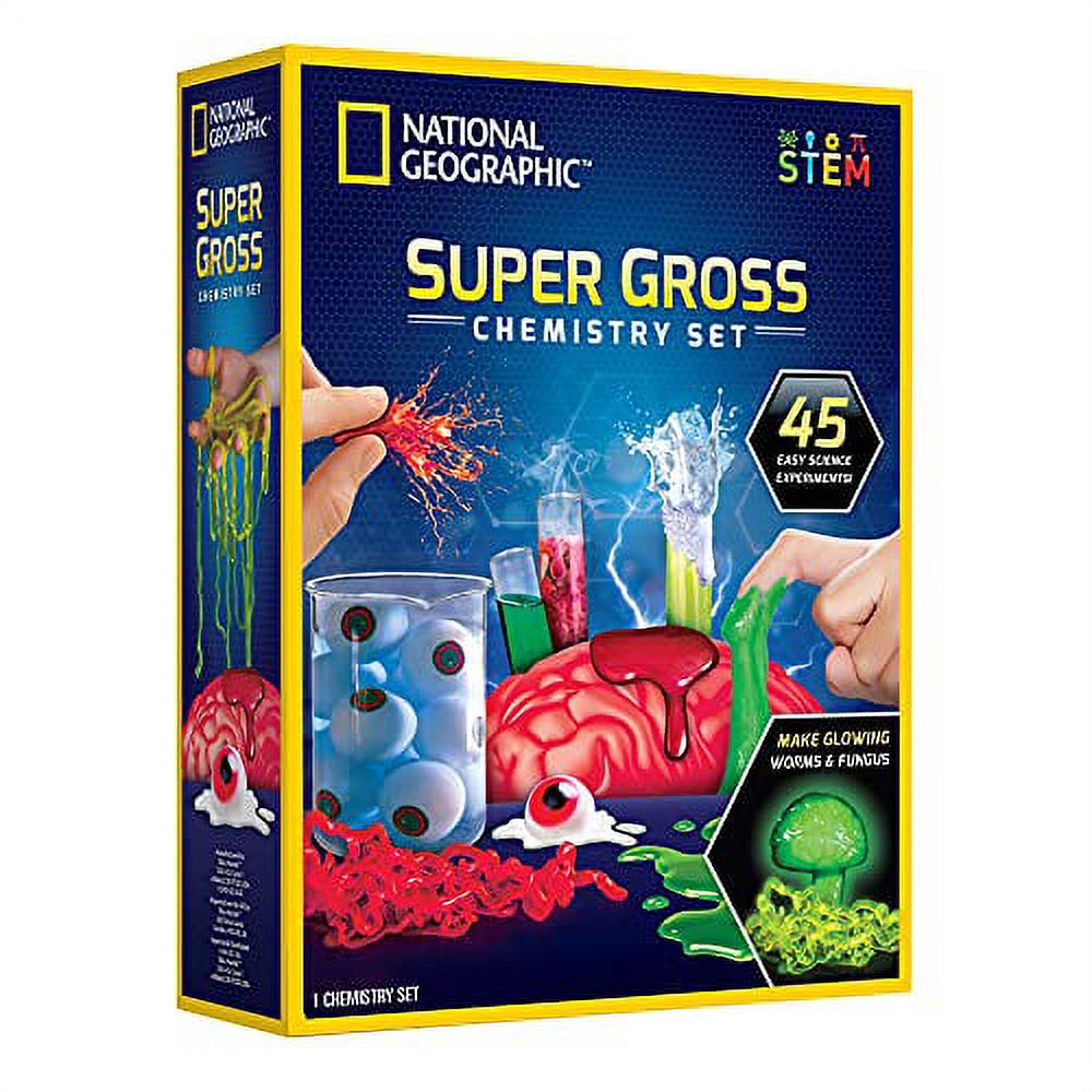 NATIONAL GEOGRAPHIC Gross Science Lab - 15 Gross Science Experiments for  Kids, Dissect a Brain, Burst Blood Cells, and More, Great STEM Science Kit  for Kids Who Love Gross Science Experiments 