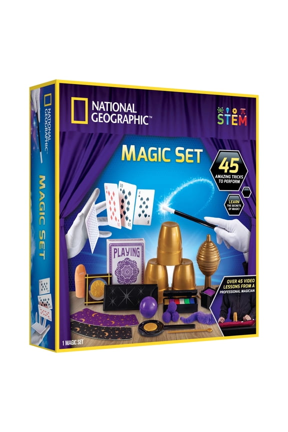 NATIONAL GEOGRAPHIC Kids Magic Science Set - 45 Magic Tricks for Unisex Kids to Perform