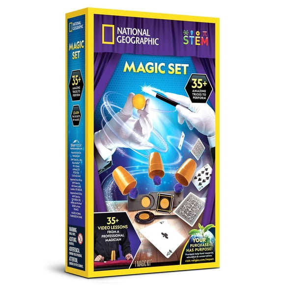 NATIONAL GEOGRAPHIC Kids Magic Set - 35 Magic Tricks for Kids to Perform with Step-By-Step Video Instructions for Each Trick Provided by a Professional Magician