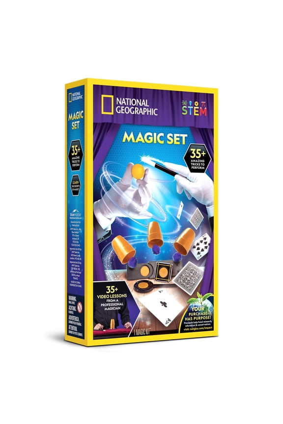 NATIONAL GEOGRAPHIC Kids Magic Set - 35 Magic Tricks for Kids to Perform with Step-By-Step Video Instructions for Each Trick Provided by a Professional Magician