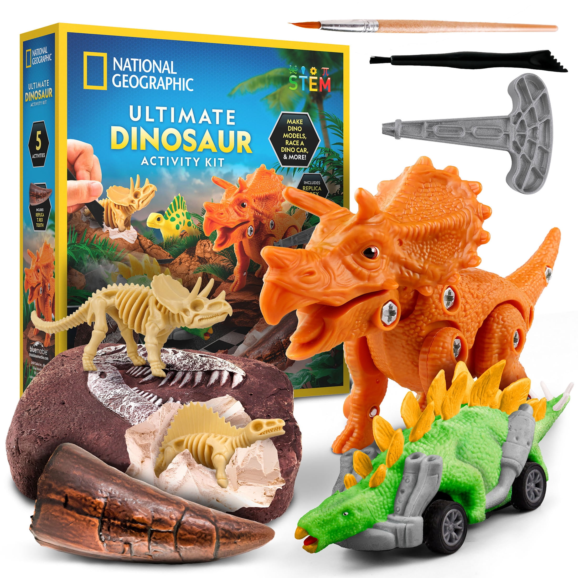 NATIONAL GEOGRAPHIC Ultimate Dinosaur Activity Kit – 5 Hands-On Dino ...
