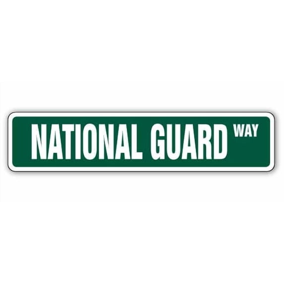 NATIONAL GUARD Street Sign air army gun acu ang | Indoor/Outdoor | 36" Wide