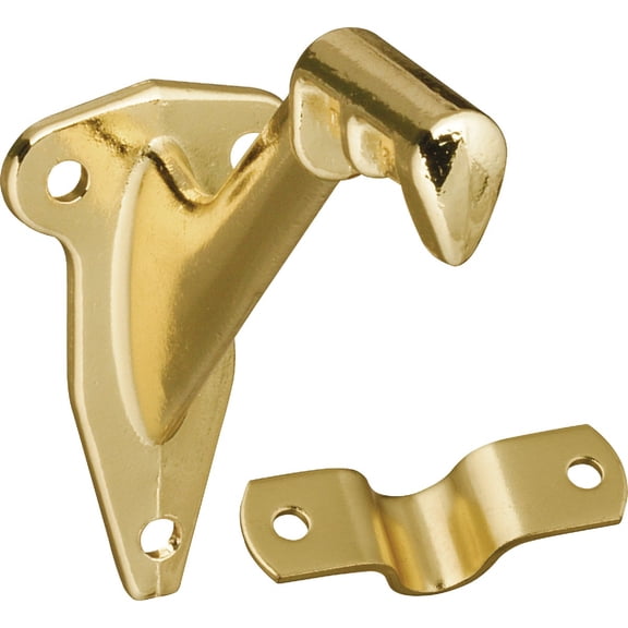 NATIONAL MFG/SPECTRUM BRANDS HHI N830-131 830131 Handrail Bracket, Polished Brass Pack of 2