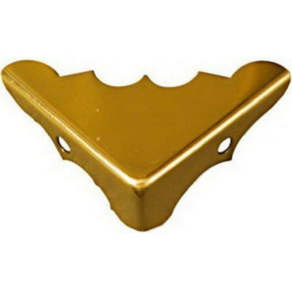 National/Spectrum Brands HHI Corner - Bright Brass Hardware - 4 Pack, 9/16 Inch