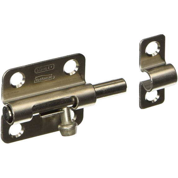 Spectrum Brands Stainless Steel Barrel Bolt N348-946 - Smooth Finish - 2-1/2 Inch, Silver