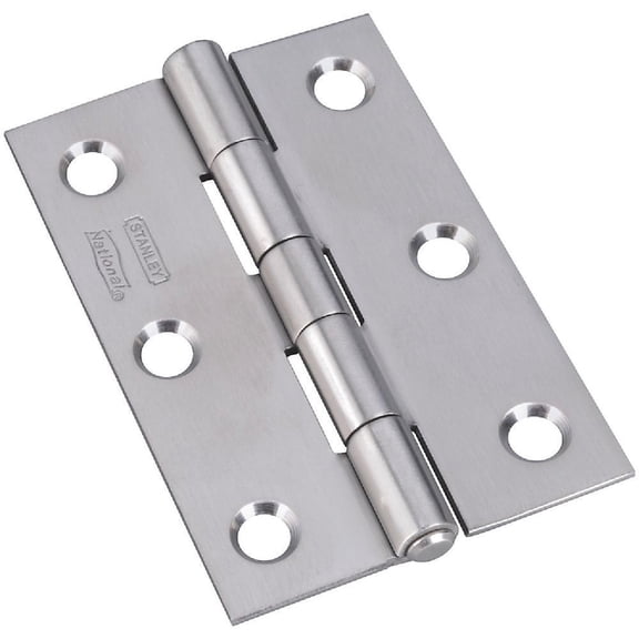 National Hardware 3 Inch Stainless Steel Tight Pin Hinge - Non Removable Pin - Pack of 1