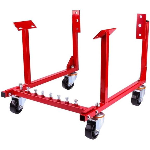 NATIONAL STANDARD Rolling Engine Cradle Stand with Wheels, Steel Construction, Built in Hardware Storage, Easy Assembly- Pick The Right Cradle for Your Engine (Chevy V8 Small Block and Big Block)