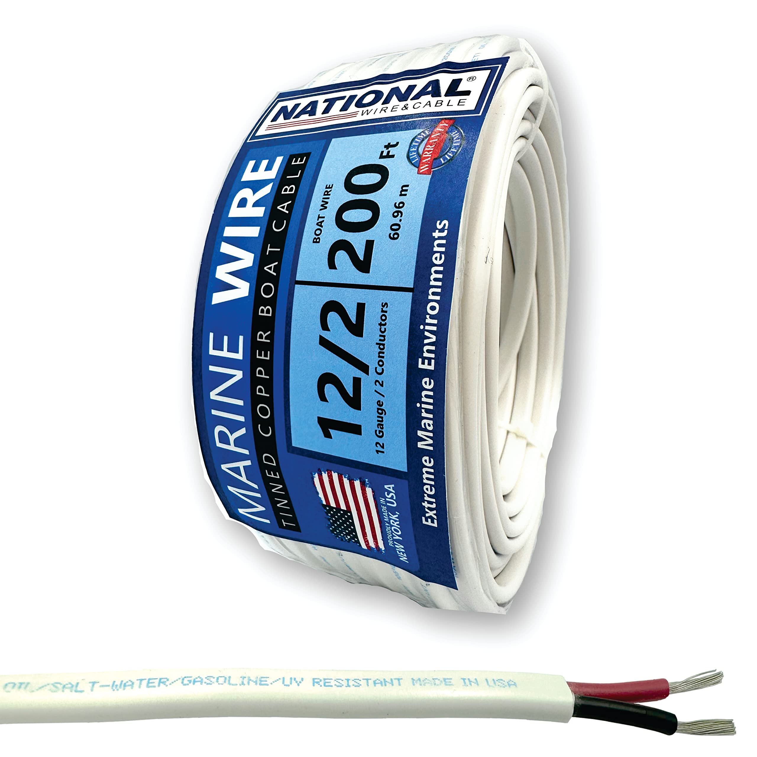 12/2 Teck Cable – 12 AWG, 2-Conductor, 600V Insulated Copper, Sold Per Meter (Cut-to-Length), Moisture & Chemical Resistant