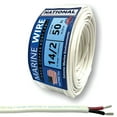 thumbnail image 1 of NATIONAL Wire&Cable - 14 Gauge 2 Conductor Marine Wire - 50 Ft - Made in USA - Tinned Copper Duplex Boat Wire, 1 of 4