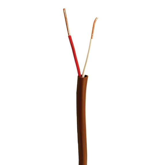 NATIONAL Wire&Cable - 18 Gauge 2 Conductor - 500Ft. - Thermostat Wire - Made in USA - 100% Solid Copper Conductors, CL2 ETL Listed