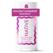 Native, Deodorant, Aluminum Free 72-Hour Odor Protection, Holiday Gumdrop, 2.65 oz