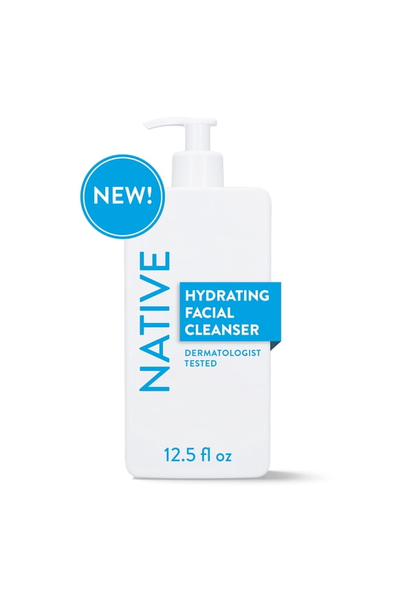 Hydrating Face Wash for Dry Skin, Sulfate Free, with Hyaluronic Acid and Shea Butter, Dermatologist Tested, 12.5 fl oz