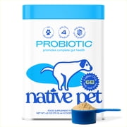 Native Pet Probiotic for Dogs, Gut Health + Prebiotic Fiber & Bone Broth, 6 oz