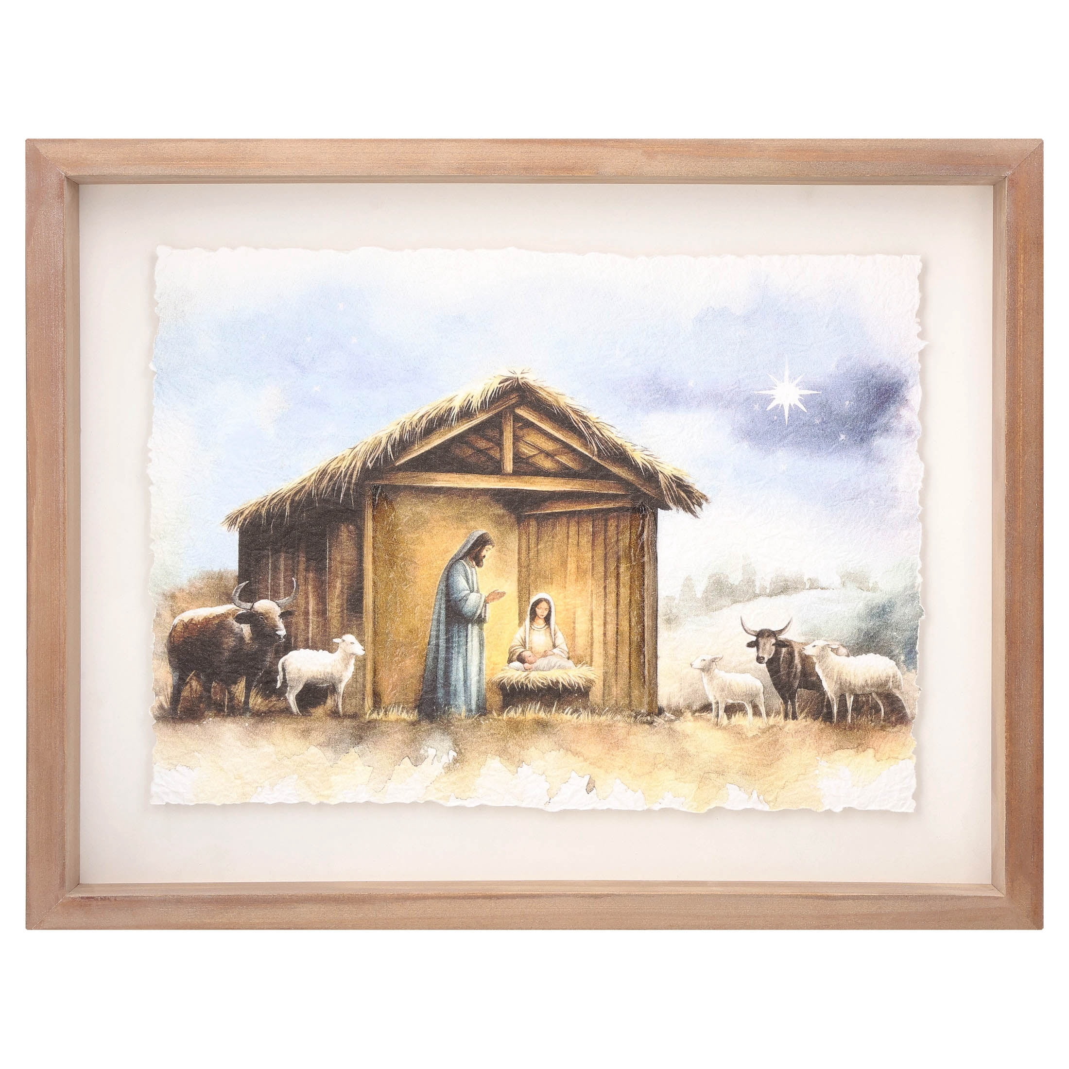 Nativity Scene Christmas Wall Art, Multicolor, 14" x 11", by Holiday Time