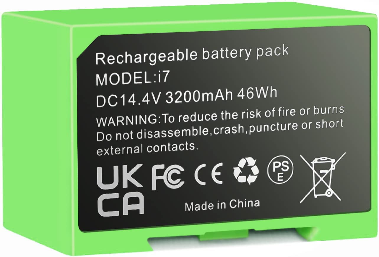 LabTEC 14.4V 4000mAh vervangende accu voor Roomba i7, Li-Ion accu voor iRobot Roomba E5 7150 7550 3150 3550 4150 4552 i4 i4 i3 i3 i7158 i7550 i755020 4624864 ABL-D1 stofzuiger accu