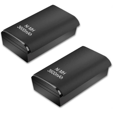 NATNO 2 Pack Rechargeable Battery 3600mAh Replacement for Xbox 360 Wireless Controller